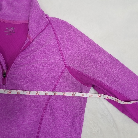 Champion Semi Fitted Womens Purple Pink 1/4 Zip Up Stretch Pullover Swea… - Picture 5 of 11